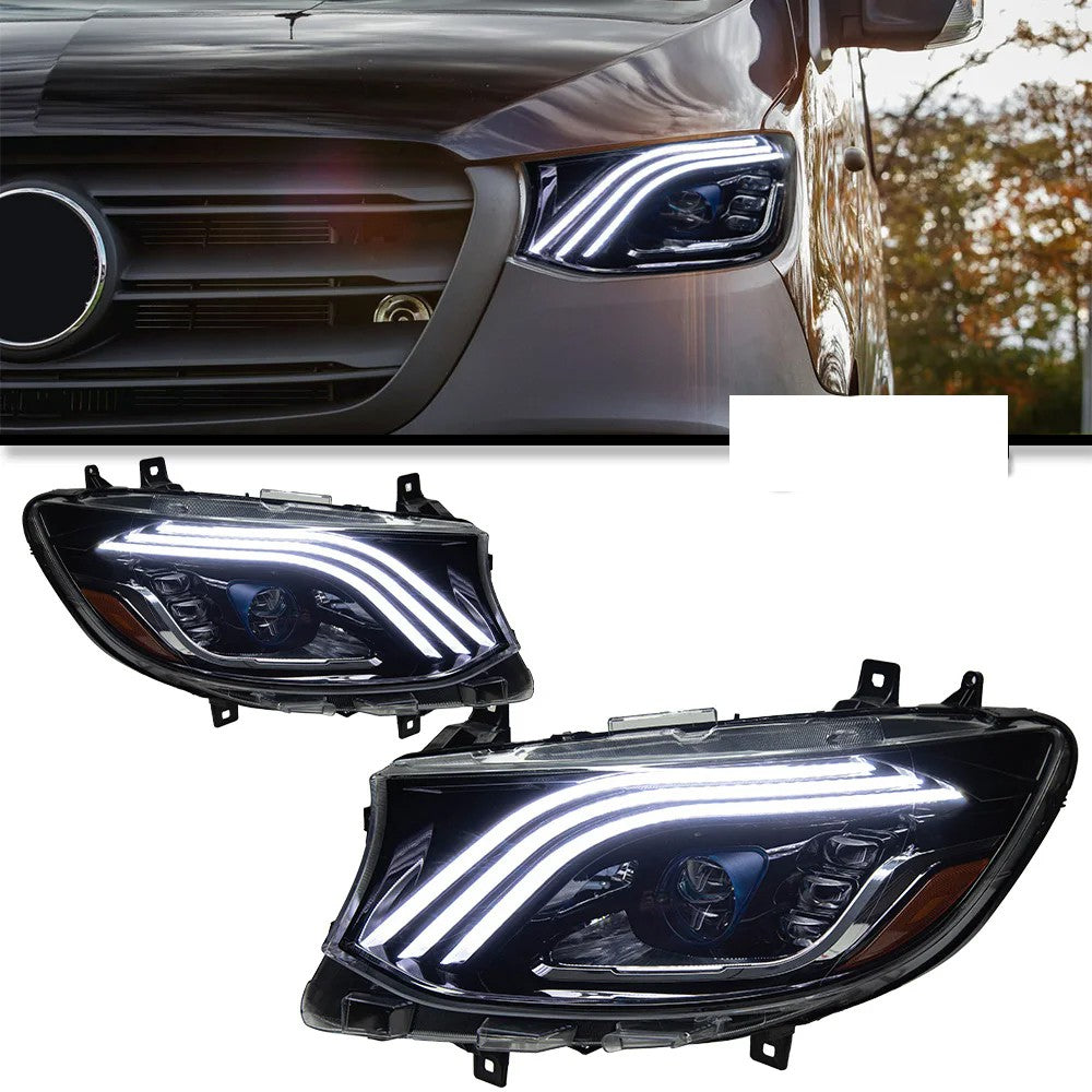 Upgrade LED Headlights Assembly For Benz Sprinter 2018 2019 2020 2021 2022 2023 Dynamic Turn Signal HeadLamps LED Headlight Assembly
