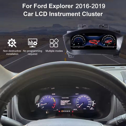 12.3" Inch Digital Instrument Cluster For Ford Explorer 2016 2017 2018 2019 Speedometer Dashboard | PareiAuto