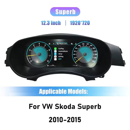 Lcd Digital Dashboard Cluster For VW Skoda Superb 2010-2015 instrument Paneel | PareiAuto