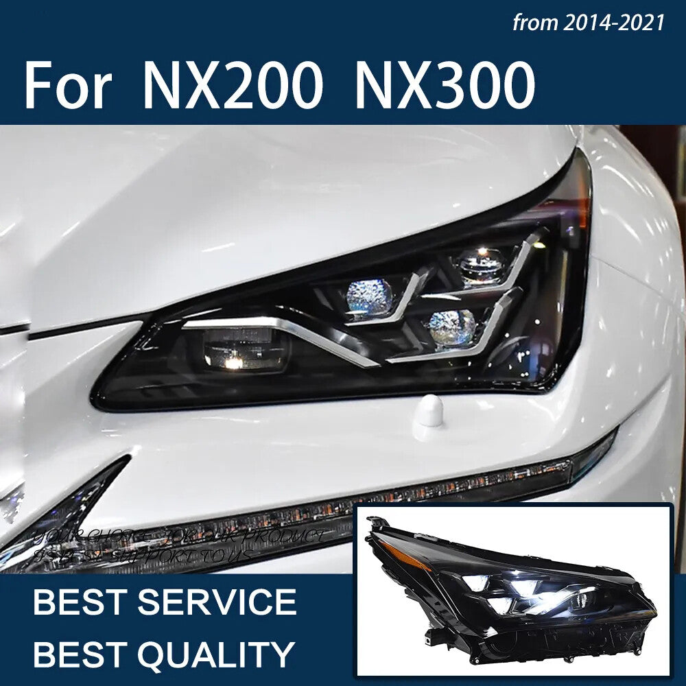 For Lexus NX200 NX300 F Sport 2014-2021 LED Headlight High Low Beam Front DRL HeadLamps LED Headlight Assembly
