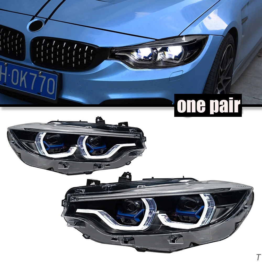 LED Headlight For BMW F32 2013-2019 Laser Style DRL 425i 428i 430i Turn Signal Lamps LED Headlight Assembly