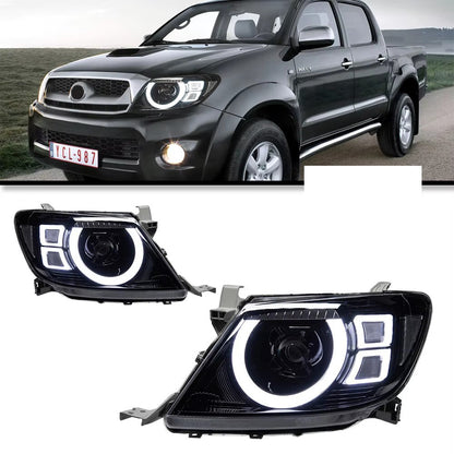 For Toyota Hilux VIGO LED Headlight 2011 2012 2013 2014 Headlamp Front DRL Turn Signal LED Headlight Assembly