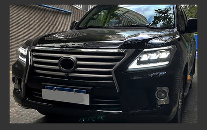 LED Headlights For Lexus LX570 2009-2015 Front DRL Sequential Turn Signal Headlamps Assembly