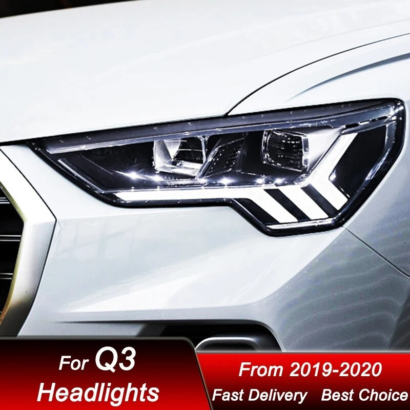 For Audi Q3 2019 2020 2021 2022-2024 LED Headlight Upgrade Front DRL Turn Signal Assembly Lamps LED Headlight Assembly