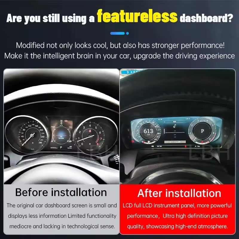 12.3" Inch Car LCD Digital Dashboard Cluster For Jaguar XFL 2016 2017 2018 2019 Support Carplay | PareiAuto