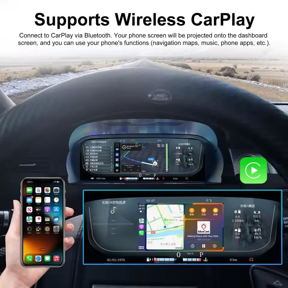 12.3 Inch LCD Cluster Digital Dashboard For Land Rover Evoque 2012-2019 Speedometer CarPlay | PareiAuto