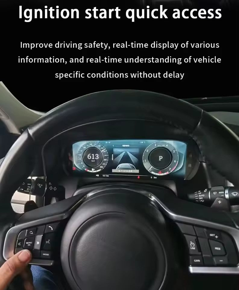 12.3" Inch Car LCD Digital Dashboard Cluster For Jaguar XFL 2016 2017 2018 2019 Support Carplay | PareiAuto