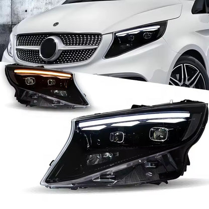 LED Front Headlights For Benz V250 V-Class W447 2016-2024 DRL Turn Signal Projector Lens LED Headlight Assembly