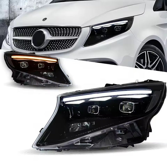 LED Front Headlights For Benz V250 V-Class W447 2016-2024 DRL Turn Signal Projector Lens LED Headlight Assembly