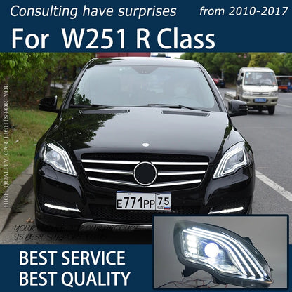 LED Headlights For W251 R Class 2010-2017 Sequential Turn Signal Front DRL Lamps Assembly LED Headlight Assembly