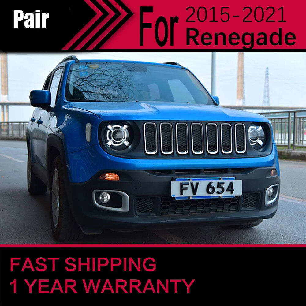 For Jeep Renegade 2015-2021 Headlights LED Projector Lens DRL Turn Signal Assembly