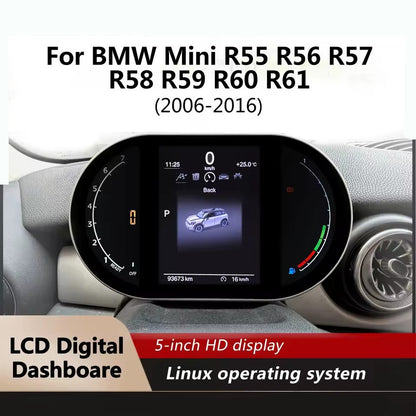 5 inch For BMW Mini R Series R55 R56 2006-2016 LCD Digital Cluster Speedmeter Dashboard | PareiAuto