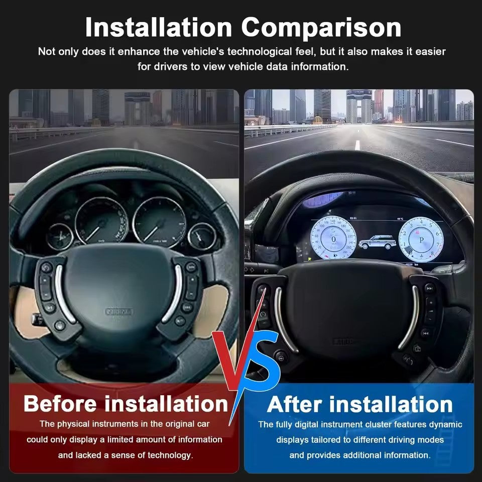LCD Digital Cluster Dashboard For Land Rover Range Rove V8 2002-2012 Speedometer | PareiAuto