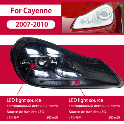 For Porsche Cayenne 2007-2010 LED Headlight DRL Front Turn Signal Light Assembly