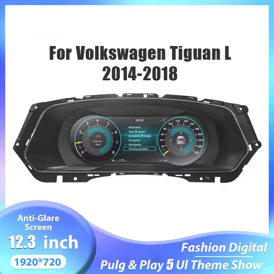 12.3" LCD Digital Cluster Dashboard For VW Tiguan L 2014-2018 instrument panel | PareiAuto