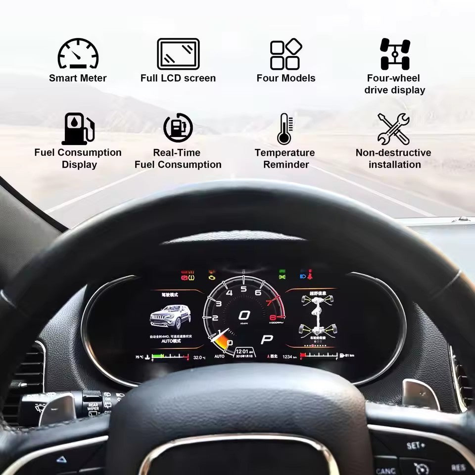 LCD Digital Cluster Dashboard For Dodge Durango 2011-2020 Speedometer CarPlay | PareiAuto