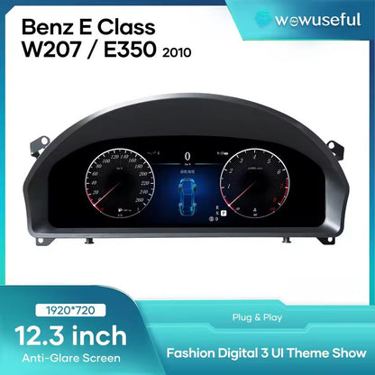 12.3" Inch LCD Digital Dashboard Cluster For Benz E Class W207 E350 2010 2011 2012 2013 2014 2015 Instrument Paneel | PareiAuto