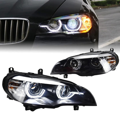 For BMW X5 E70 2007-2013 LED Headlight Assembly LED DRL Front Turn signal HeadLamps LED Headlight Assembly