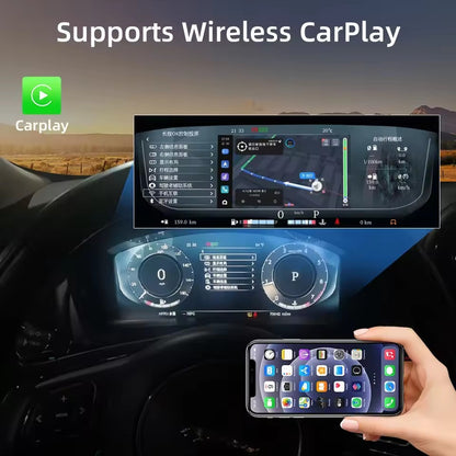 Digital Cluster Dashboard For Jaguar XJL 2010 2011 2012 2013 2014 2015 Speedometer Wireless CarPlay HD screen1920*720 | PareiAuto