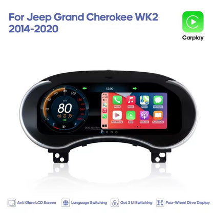 12.3" Inch Digital LCD Dashboard instrument Cockpit For Jeep Grand Cherokee WK2 2014-2020 | PareiAuto