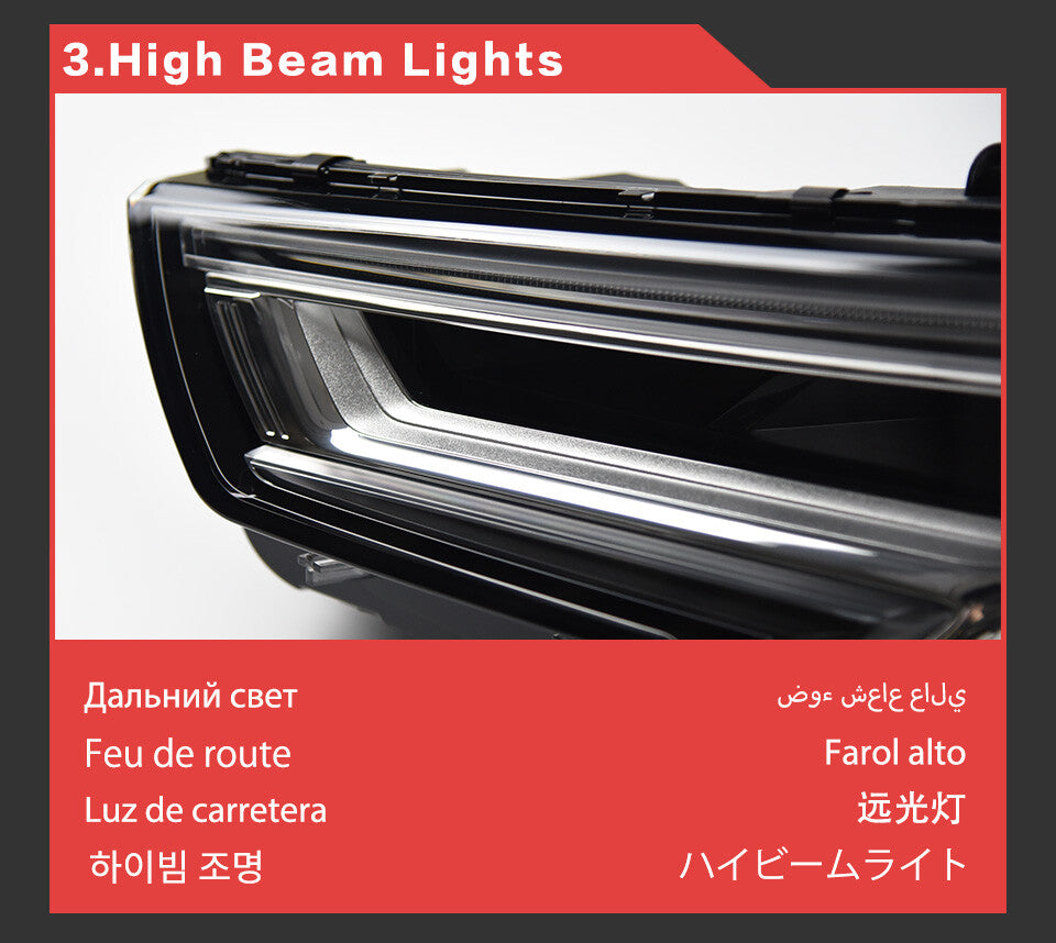 LED Headlights For Audi A4 B9 A4L S4 RS4 2017 2018 2019 Start up Animation Front Turn Signal Lamps