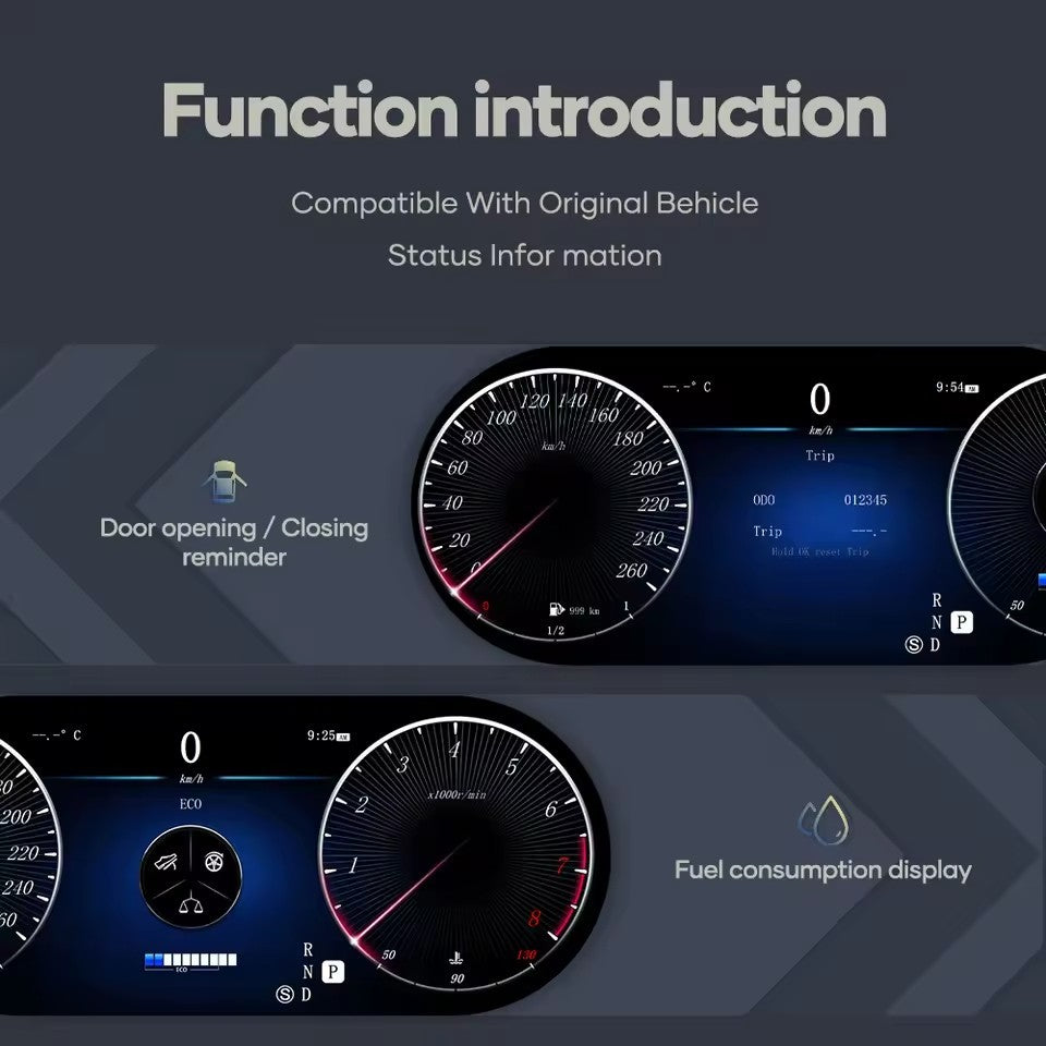 12.3'' Inch Digital Dashboard Cluster For Benz W176 C177 2014 2015 2016 2017 2018 2019 Instrument Paneel Cockpit | PareiAuto