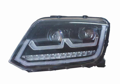 For VW Amarok 2010-2022 LED Headlight Projector Lens DRL Sequential Turn Signal Animation