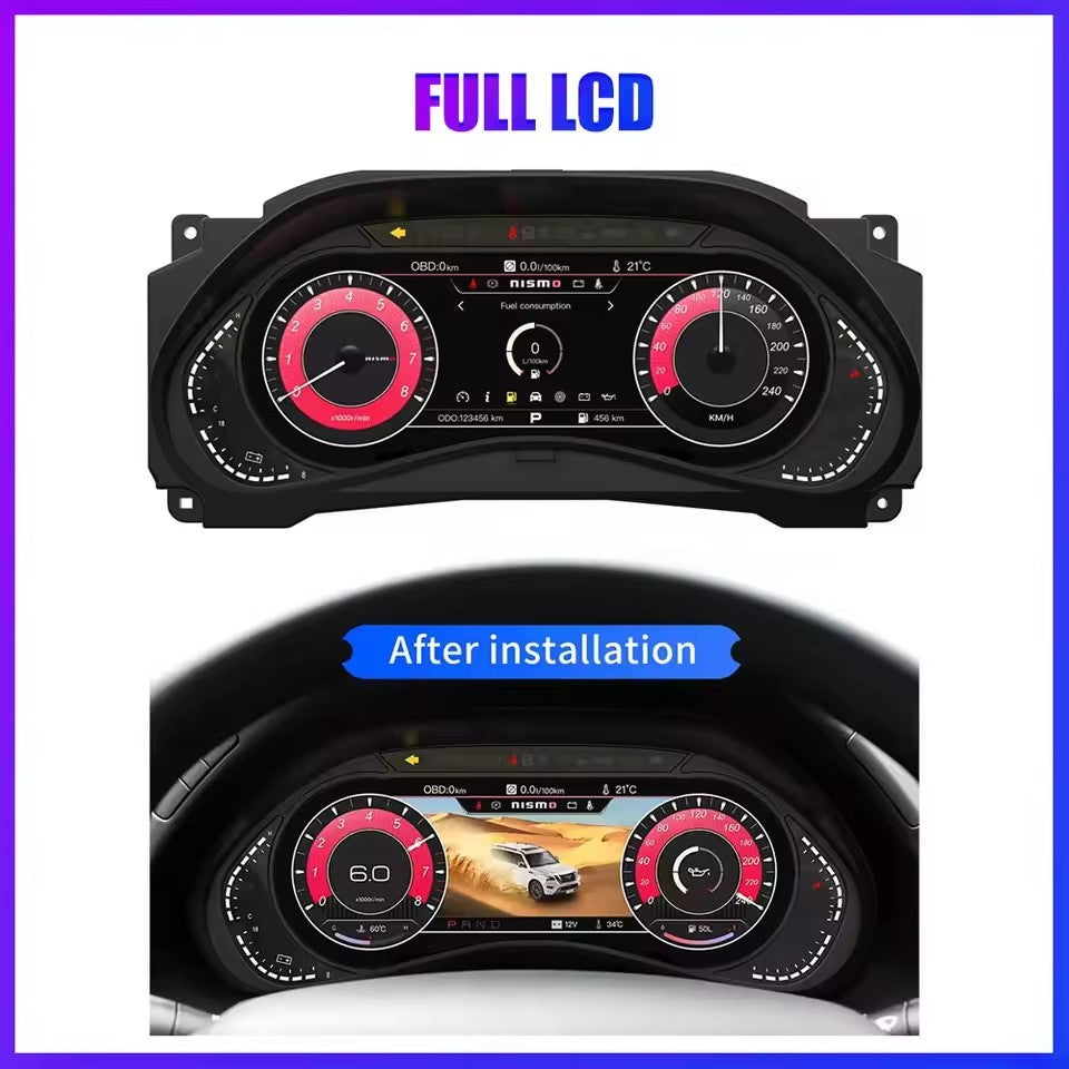 For Nissan Patrol Infiniti QX56 Y62 2010-2021 LCD Digital Dashboard Cluster Instrument Panel | PareiAuto