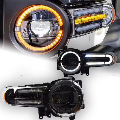 Headlights For Toyota FJ Cruiser 2007-2020 LED Start up Animation Front Turn signal Lamps LED Headlight Assembly