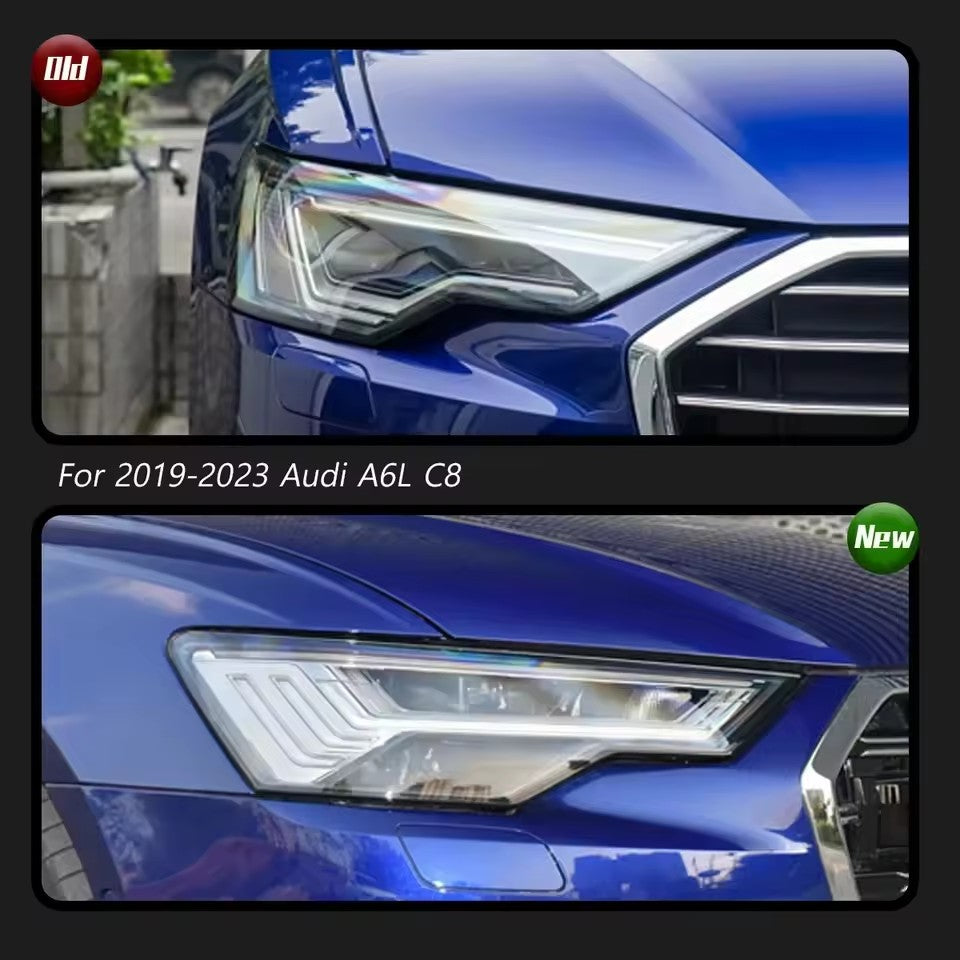 LED Headlights For Audi A6 A6L C8 2019-2023 DRL Sequential Front Lamps Assembly