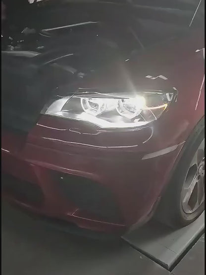 Headlights For BMW X6 E71 2008 2009 2010 2012 2013 2014 Sequential Turn Signal Front DRL Projector Lens Headlamp