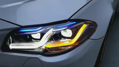 LED Headlights For BMW 5 Series G30 G38 2018 2019 2020 2021 2022 Front DRL Turn Signal Lamps Start-up Animation